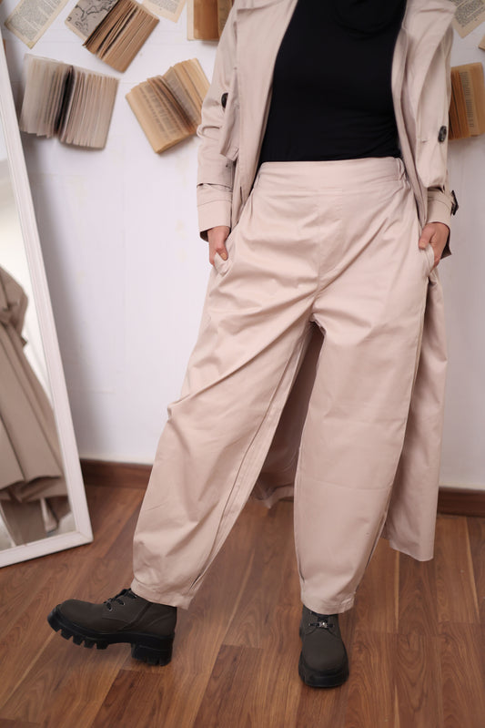 Gabardine Wide balloon Pants