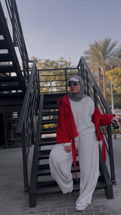Premium Waterproof Trench Coat - Red