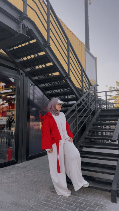 Premium Waterproof Trench Coat - Red