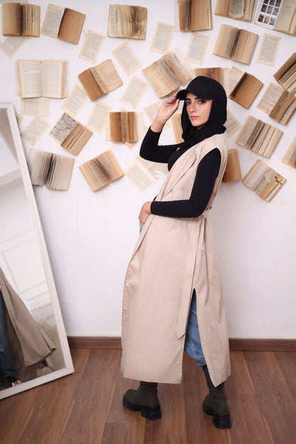 Sleeveless Trench Vest