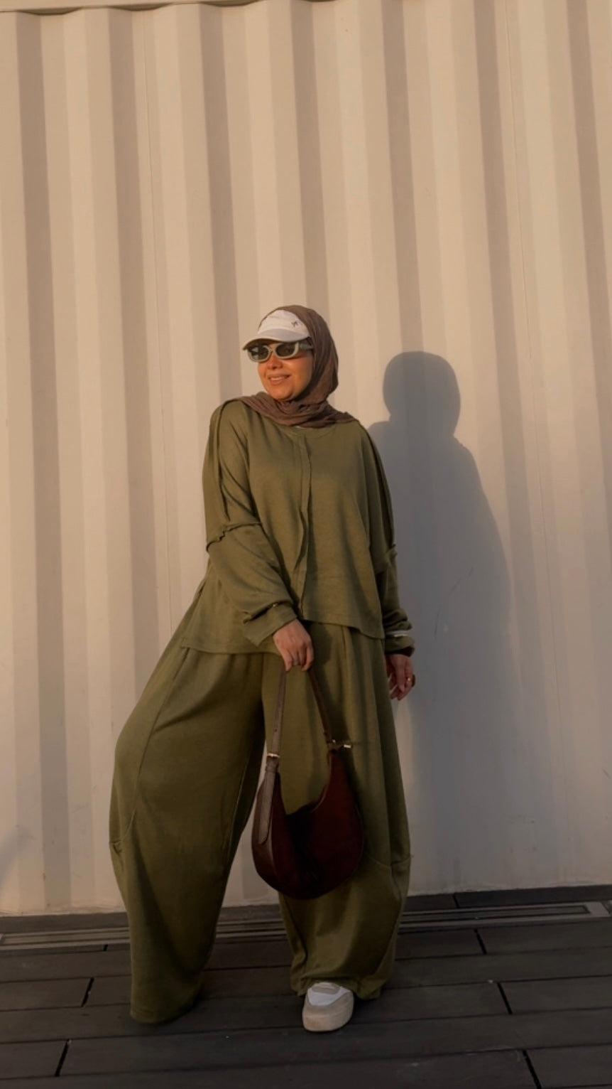 The Cozy Knit Set - Moss Green